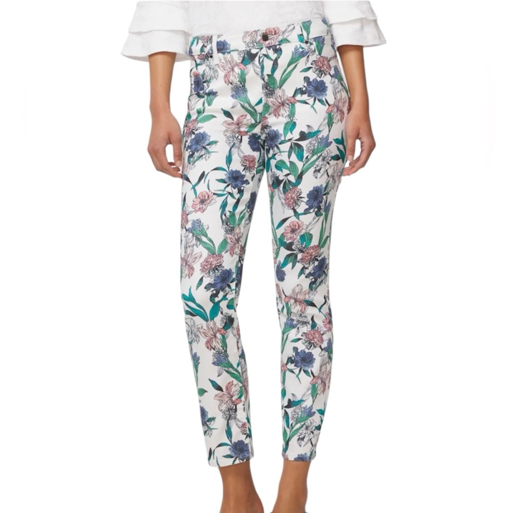 Chico’s Women’s Perfect Stretch Sylvan Delight Girlfriend Ankle Floral J…